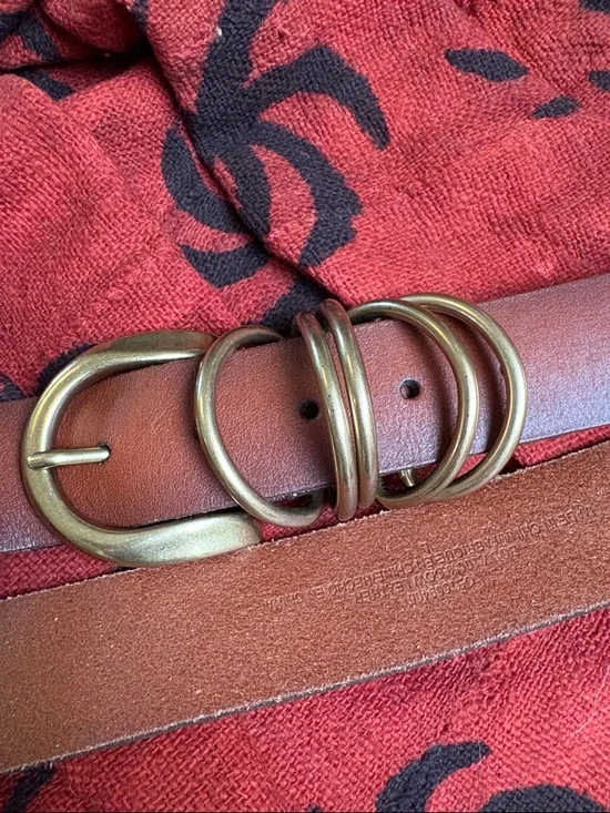 Anthropologie Multi Keeper Leather Belt in Cognac - Picture 10 of 12